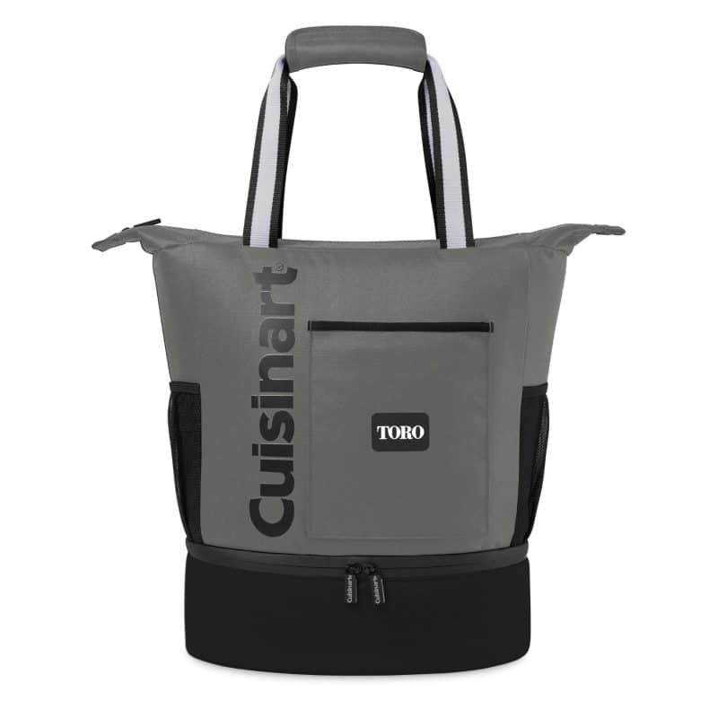 Custom Cuisinart Outdoors Expandable Backpack Cooler - Medium Grey with Company Logo - Personalized Bulk Corporate Gift