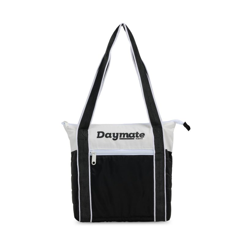 Custom Igloo Daymate Soft Cooler 10 Can - White-Black with Company Logo - Personalized Bulk Corporate Gift - 1