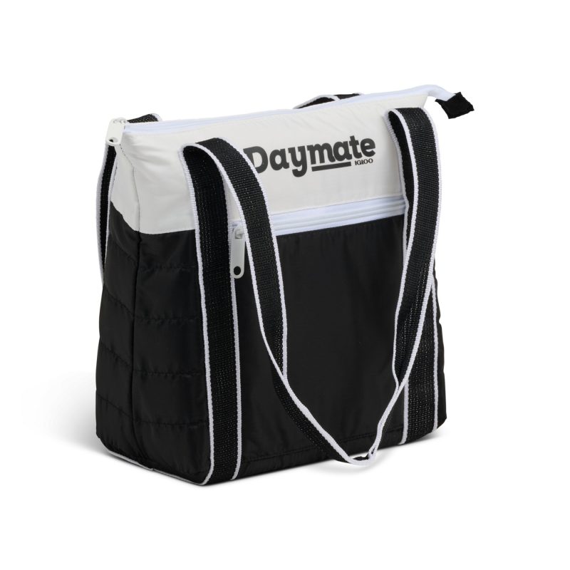 Custom Igloo Daymate Soft Cooler 10 Can - White-Black with Company Logo - Personalized Bulk Corporate Gift - 9