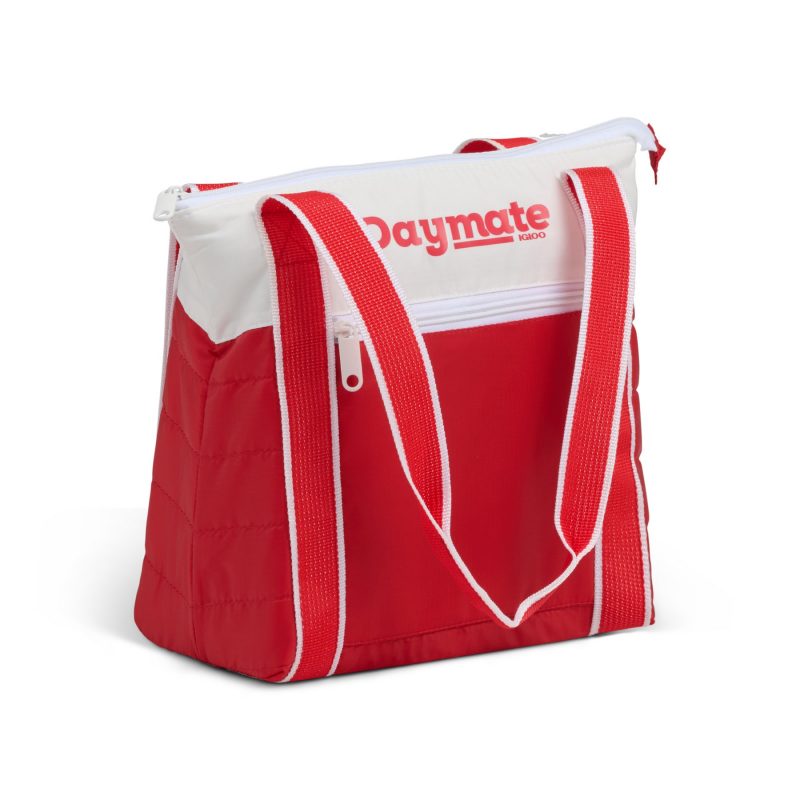 Custom Igloo Daymate Soft Cooler 10 Can - White-Red with Company Logo - Personalized Bulk Corporate Gift - 8