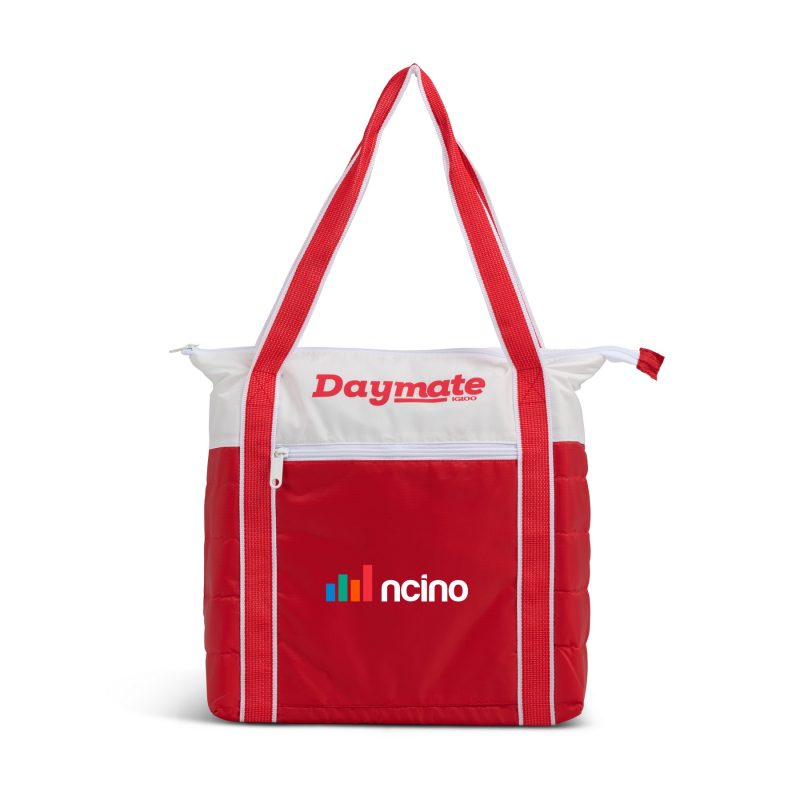 Custom Igloo Daymate Soft Cooler 15 Can - White-Red with Company Logo - Personalized Bulk Corporate Gift