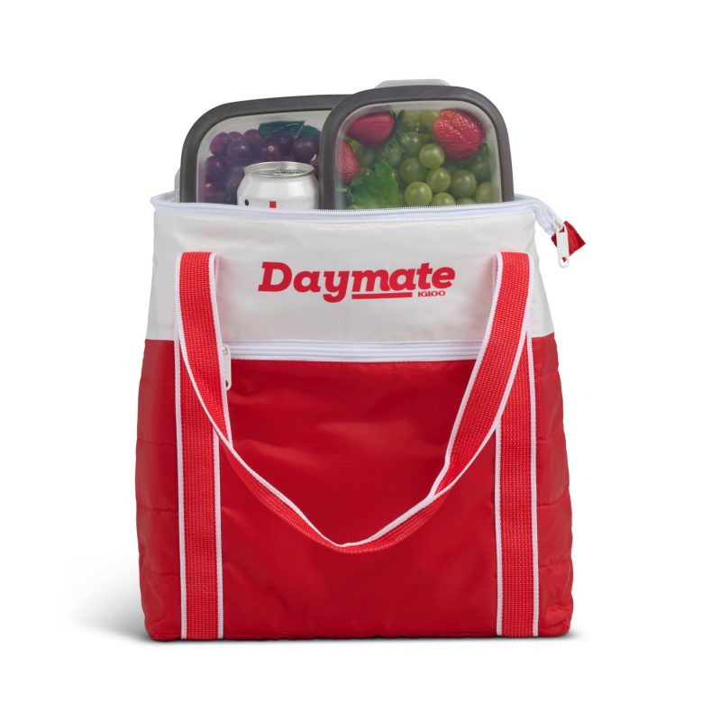 Custom Igloo Daymate Soft Cooler 15 Can - White-Red with Company Logo - Personalized Bulk Corporate Gift - 9
