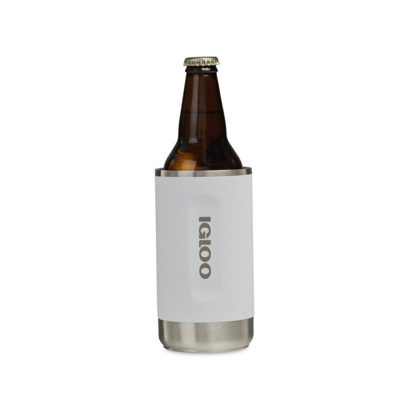 Custom Igloo Recycled Stainless Steel Universal Coolmate - White with Company Logo - Personalized Bulk Corporate Gift - 6
