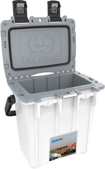 Custom Pelican 20QT Cooler WHITE with Company Logo - Personalized Bulk Corporate Gift - 5