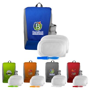 Custom Zippy Cooler Lunch & Cutlery Set with Company Logo - Personalized Bulk Corporate Gift