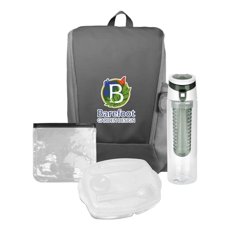 Custom Zippy Cooler Lunch & Drink Set with Company Logo - Personalized Bulk Corporate Gift - 5