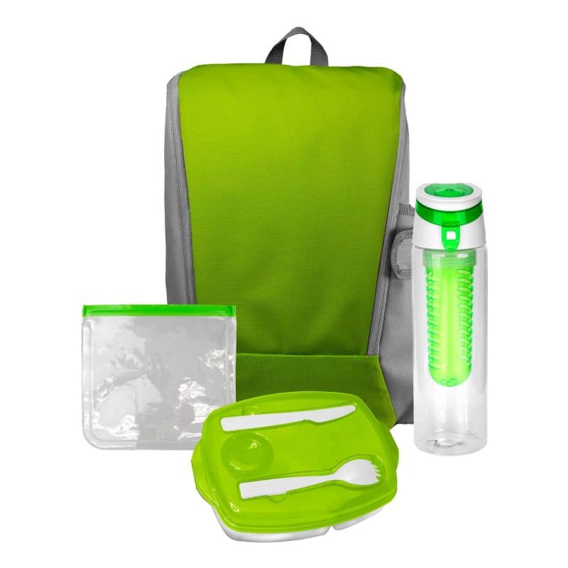 Custom Zippy Cooler Lunch & Drink Set with Company Logo - Personalized Bulk Corporate Gift - 6