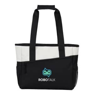 Custom 20 Can Tote Cooler Bag with Company Logo - Personalized Bulk Corporate Gift