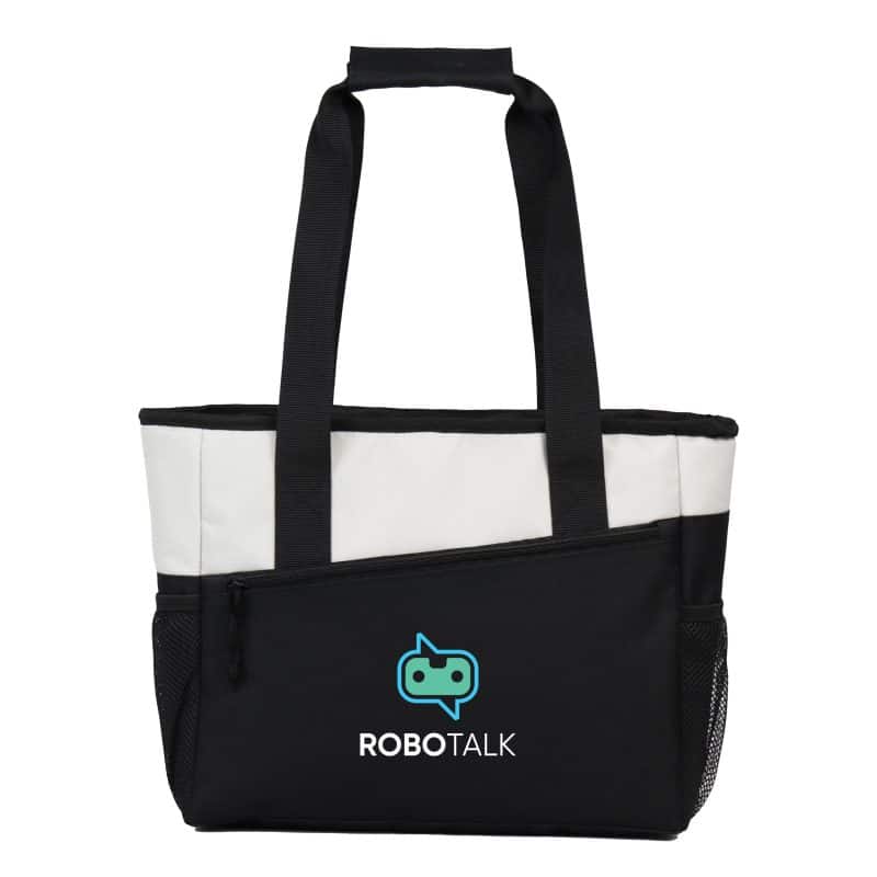 Custom 20 Can Tote Cooler Bag with Company Logo - Personalized Bulk Corporate Gift