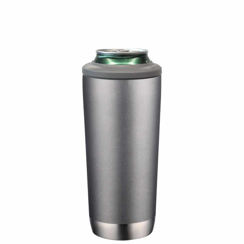 Custom 5" 1 Insulated Stainless Steel Can or Bottle Cooler with Company Logo - Personalized Bulk Corporate Gift - 5