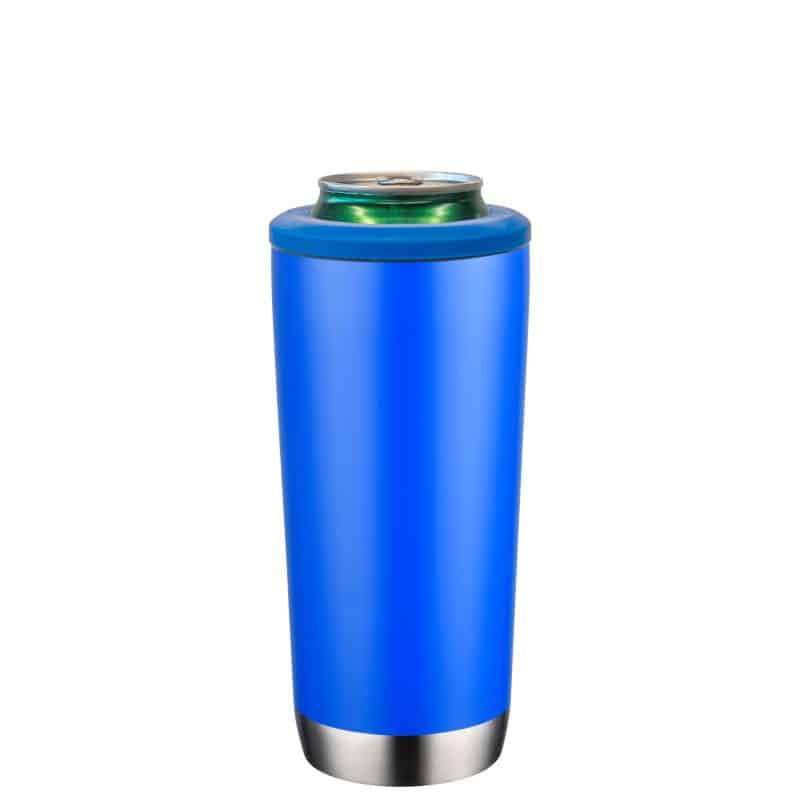 Custom 5" 1 Insulated Stainless Steel Can or Bottle Cooler with Company Logo - Personalized Bulk Corporate Gift - 7