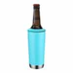 Custom 5" 1 Insulated Stainless Steel Can or Bottle Cooler with Company Logo - Personalized Bulk Corporate Gift - 8