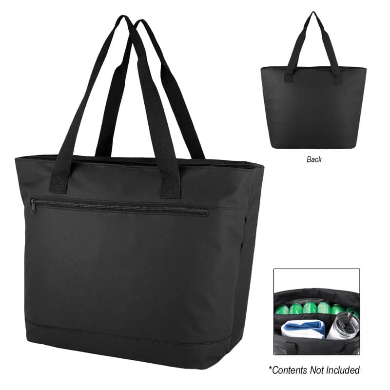 Custom Chill Commuter Rpet 34 Can Split Cooler Tote Bag with Company Logo - Personalized Bulk Corporate Gift - 1