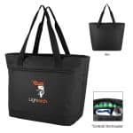 Custom Chill Commuter Rpet 34 Can Split Cooler Tote Bag with Company Logo - Personalized Bulk Corporate Gift