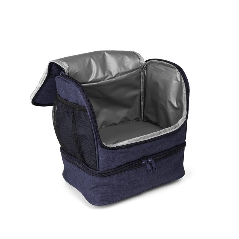 Custom ChillMate Double Deck Lunch Bag w/Mesh Pockets (Factory Direct) 10-12 Weeks with Company Logo - Personalized Bulk Corporate Gift - 8