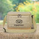 Custom Cork Lunch Cooler with Company Logo - Personalized Bulk Corporate Gift