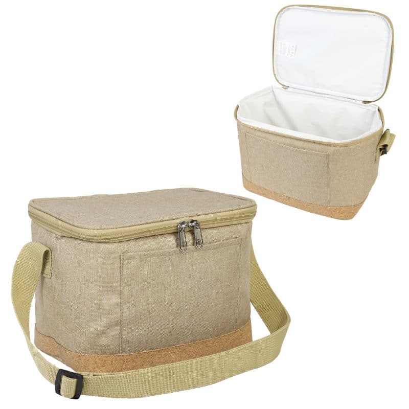 Custom Cork Lunch Cooler with Company Logo - Personalized Bulk Corporate Gift - 1