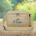 Custom Cork Lunch Cooler with Company Logo - Personalized Bulk Corporate Gift