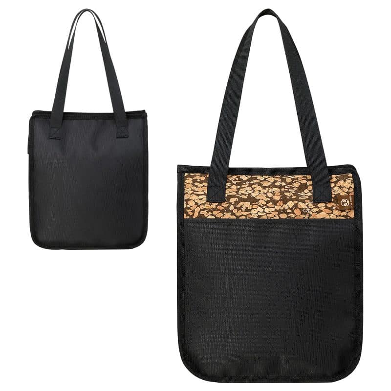 Custom Delphi Cork & Coffee Grounds Lunch Cooler Bag with Company Logo - Personalized Bulk Corporate Gift - 1