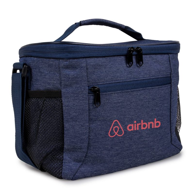 Custom DenimChill Cooler Bag 8-Can (Factory Direct) 10-12 Weeks with Company Logo - Personalized Bulk Corporate Gift - 2