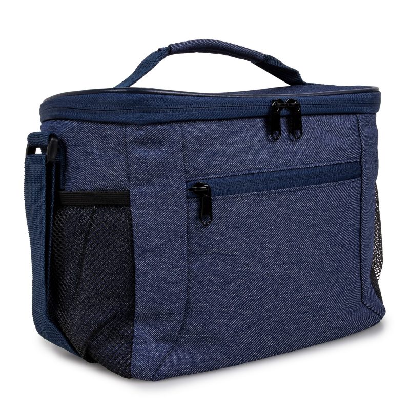 Custom DenimChill Cooler Bag 8-Can (Factory Direct) 10-12 Weeks with Company Logo - Personalized Bulk Corporate Gift - 5