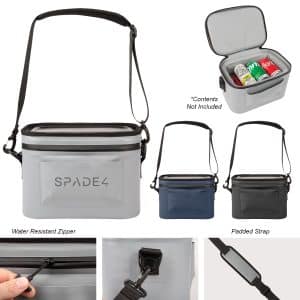 Custom Intrepid Water Resistant 6-can Cooler Bag with Company Logo - Personalized Bulk Corporate Gift