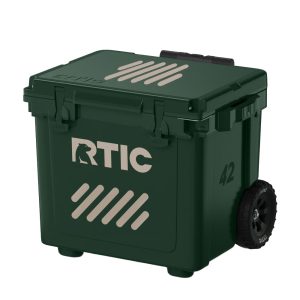 Custom RTIC 42 qt Ultra-Light Wheeled Cooler with Company Logo - Personalized Bulk Corporate Gift