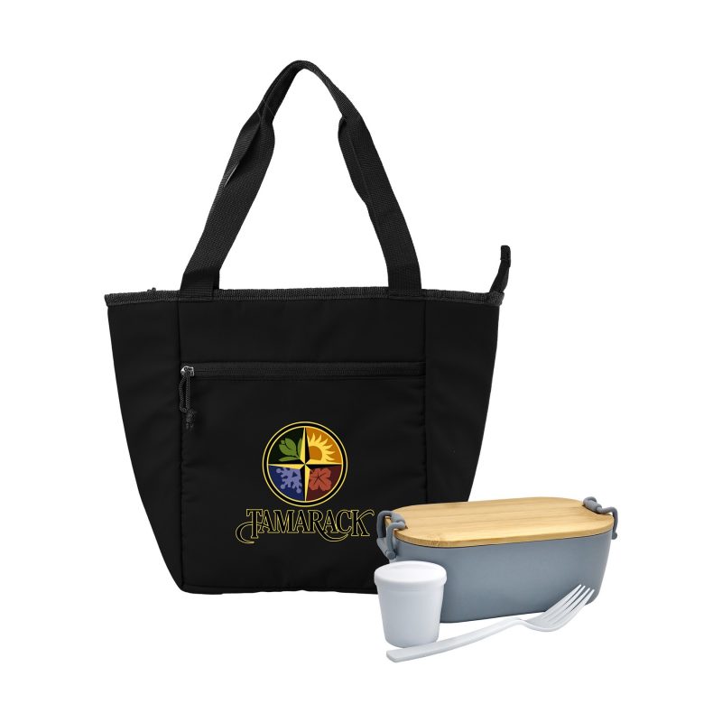 Custom Roam Bamboo Lunch Set with Company Logo - Personalized Bulk Corporate Gift - 2