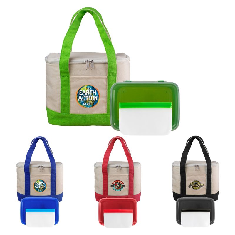 Custom Sailing Cooler Lunch Set with Company Logo - Personalized Bulk Corporate Gift
