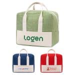 Custom Santa Cruz Textured Lunch Cooler Bag with Company Logo - Personalized Bulk Corporate Gift - 1