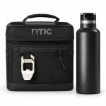 Custom 6-Can RTIC® Cooler Bag & 20 Oz. Water Bottle Gift Set with Company Logo - Personalized Bulk Corporate Gift