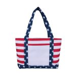 Custom Americana 600D Beach Tote with Company Logo - Personalized Bulk Corporate Gift - 1