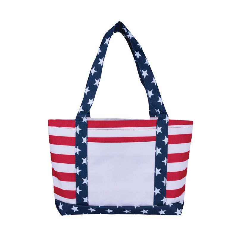 Custom Americana 600D Beach Tote with Company Logo - Personalized Bulk Corporate Gift - 1