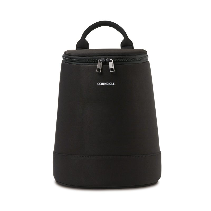 Custom CORKCICLE Eola Bucket Bag Cooler - Neoprene - Black with Company Logo - Personalized Bulk Corporate Gift - 1