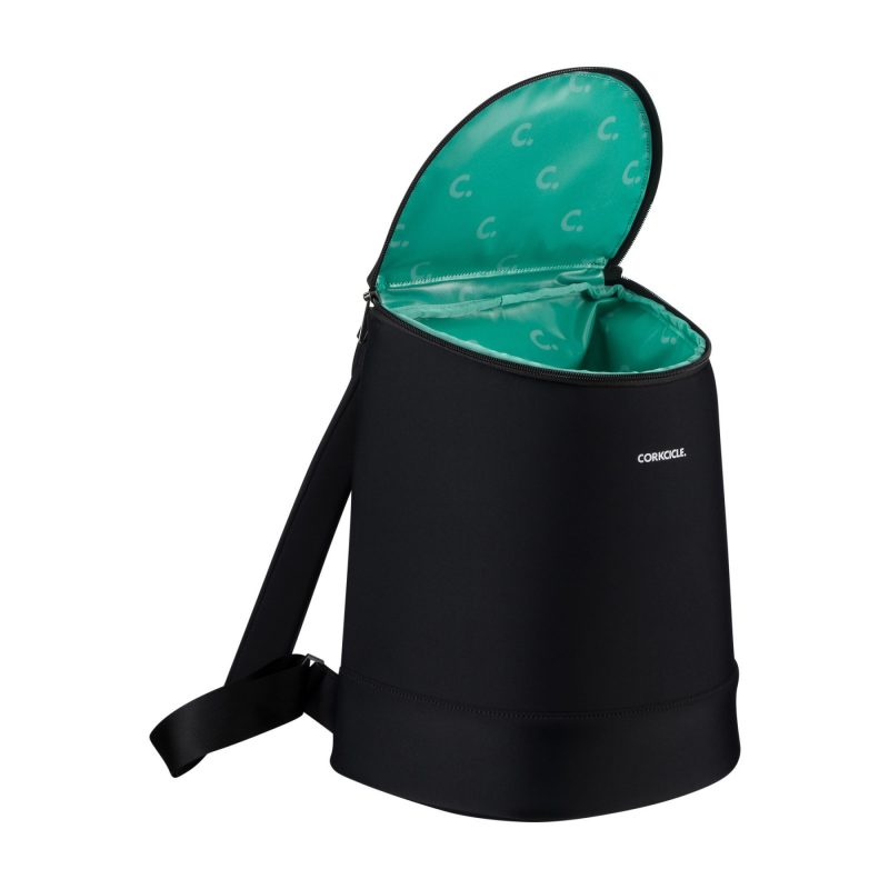 Custom CORKCICLE Eola Bucket Bag Cooler - Neoprene - Black with Company Logo - Personalized Bulk Corporate Gift - 4