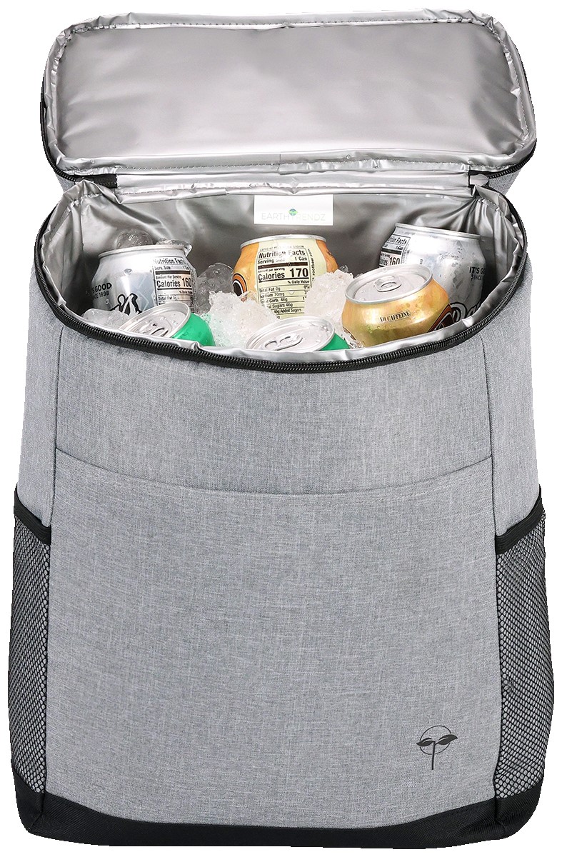 Custom EarthTrendz rPET Backpack Cooler with Company Logo - Personalized Bulk Corporate Gift - 9