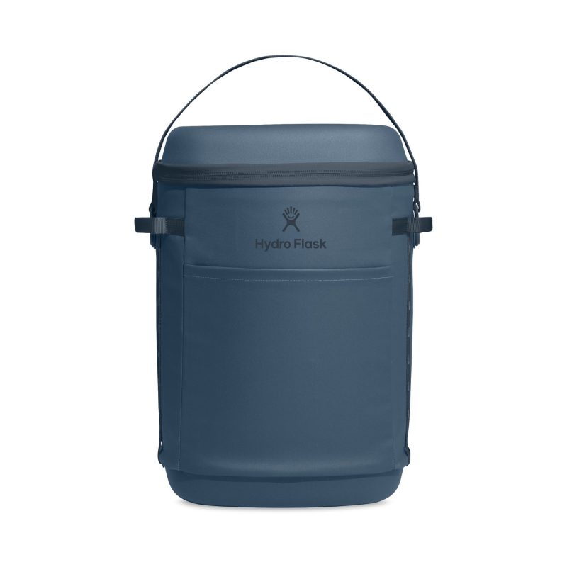 Custom Hydro Flask Carryout Backpack Cooler 22 L - Harbor Blue with Company Logo - Personalized Bulk Corporate Gift - 1