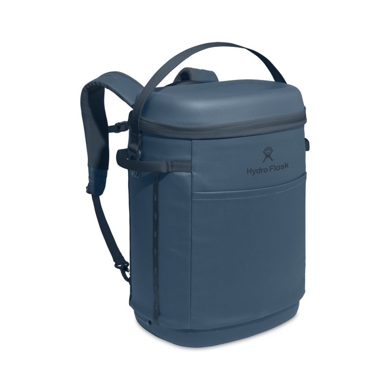 Custom Hydro Flask Carryout Backpack Cooler 22 L - Harbor Blue with Company Logo - Personalized Bulk Corporate Gift - 3