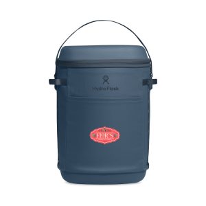 Custom Hydro Flask Carryout Backpack Cooler 22 L - Harbor Blue with Company Logo - Personalized Bulk Corporate Gift