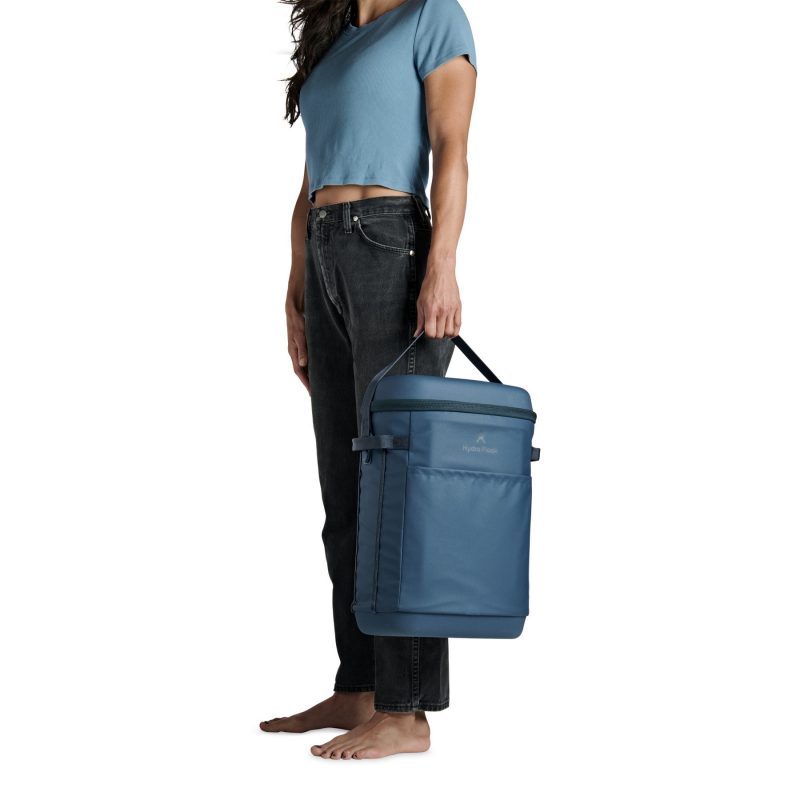 Custom Hydro Flask Carryout Backpack Cooler 22 L - Harbor Blue with Company Logo - Personalized Bulk Corporate Gift - 4