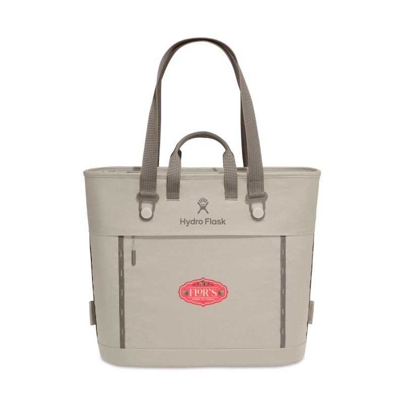 Custom Hydro Flask Carryout Tote Cooler 20 L - Oat with Company Logo - Personalized Bulk Corporate Gift