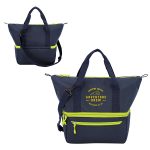 Custom Jasper 2-Compartment 600D Premier Polyester Square Cooler Bag with Company Logo - Personalized Bulk Corporate Gift