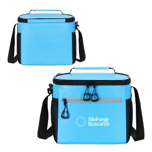 Custom Laguna 18-Can Square Tarpaulin Cooler Bag with Company Logo - Personalized Bulk Corporate Gift