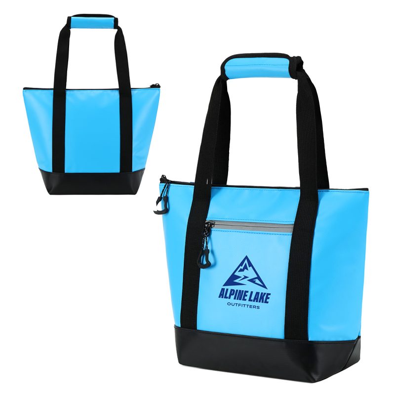 Custom Laguna Tarpaulin Cooler Tote with Company Logo - Personalized Bulk Corporate Gift