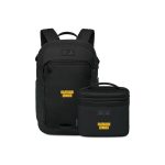 Custom Osprey Axis x Hydro Flask Backpack and Insulated Lunch Bag Bundle - Black with Company Logo - Personalized Bulk Corporate Gift
