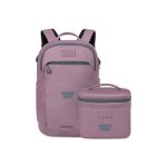 Custom Osprey Axis x Hydro Flask Backpack and Insulated Lunch Bag Bundle - Iris Pink with Company Logo - Personalized Bulk Corporate Gift