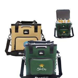 Custom Quiksilver Coastal Zipperless 55L Box Cooler with Company Logo - Personalized Bulk Corporate Gift