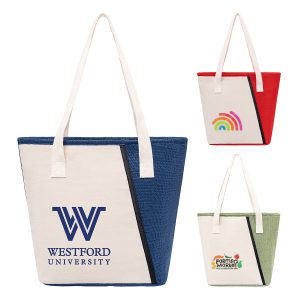 Custom Santa Cruz Textured Cooler Bag with Company Logo - Personalized Bulk Corporate Gift