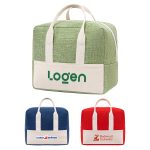 Custom Santa Cruz Textured Lunch Cooler Bag with Company Logo - Personalized Bulk Corporate Gift