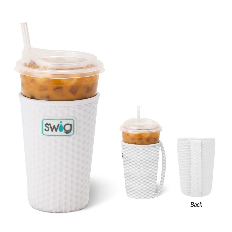 Custom Swig Life Golf Ball Iced Cup Coolie with Company Logo - Personalized Bulk Corporate Gift - 2